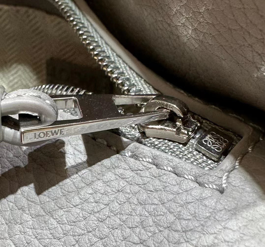 Loewe Mini Puzzle Bag in Soft Grained Calfskin Grey